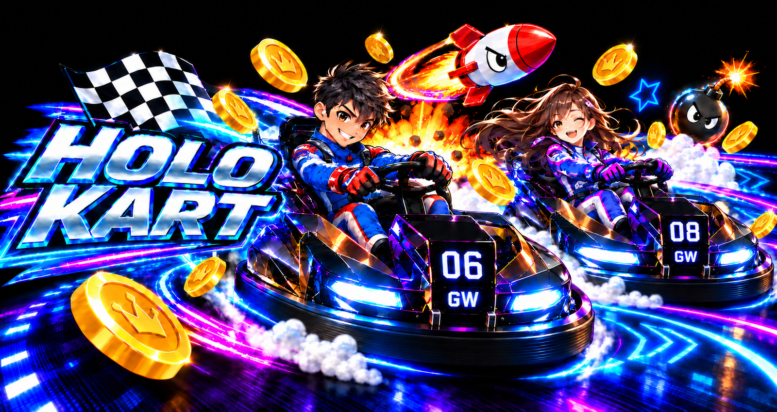 Holo Kart projection kart racing experience